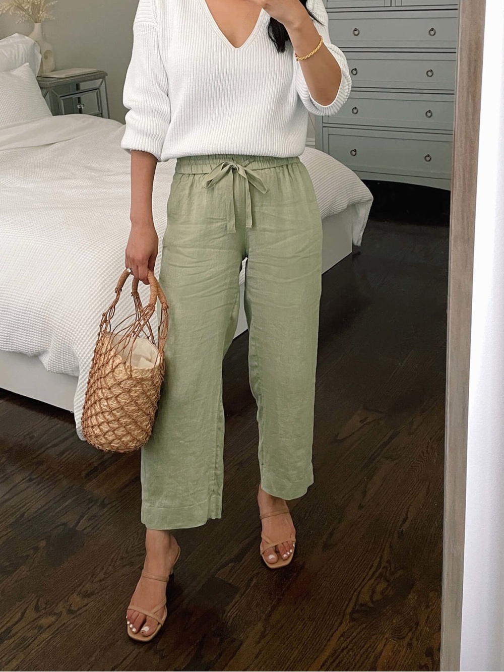 J.Crew Linen Wide Leg Seaside Pant Small